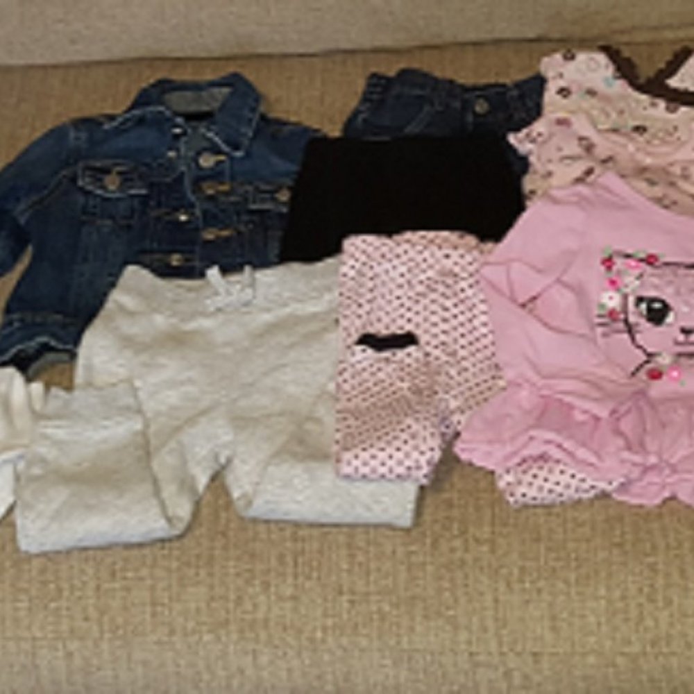 Girls Spring/Fall 11-PC Clothing Bundle 18 months